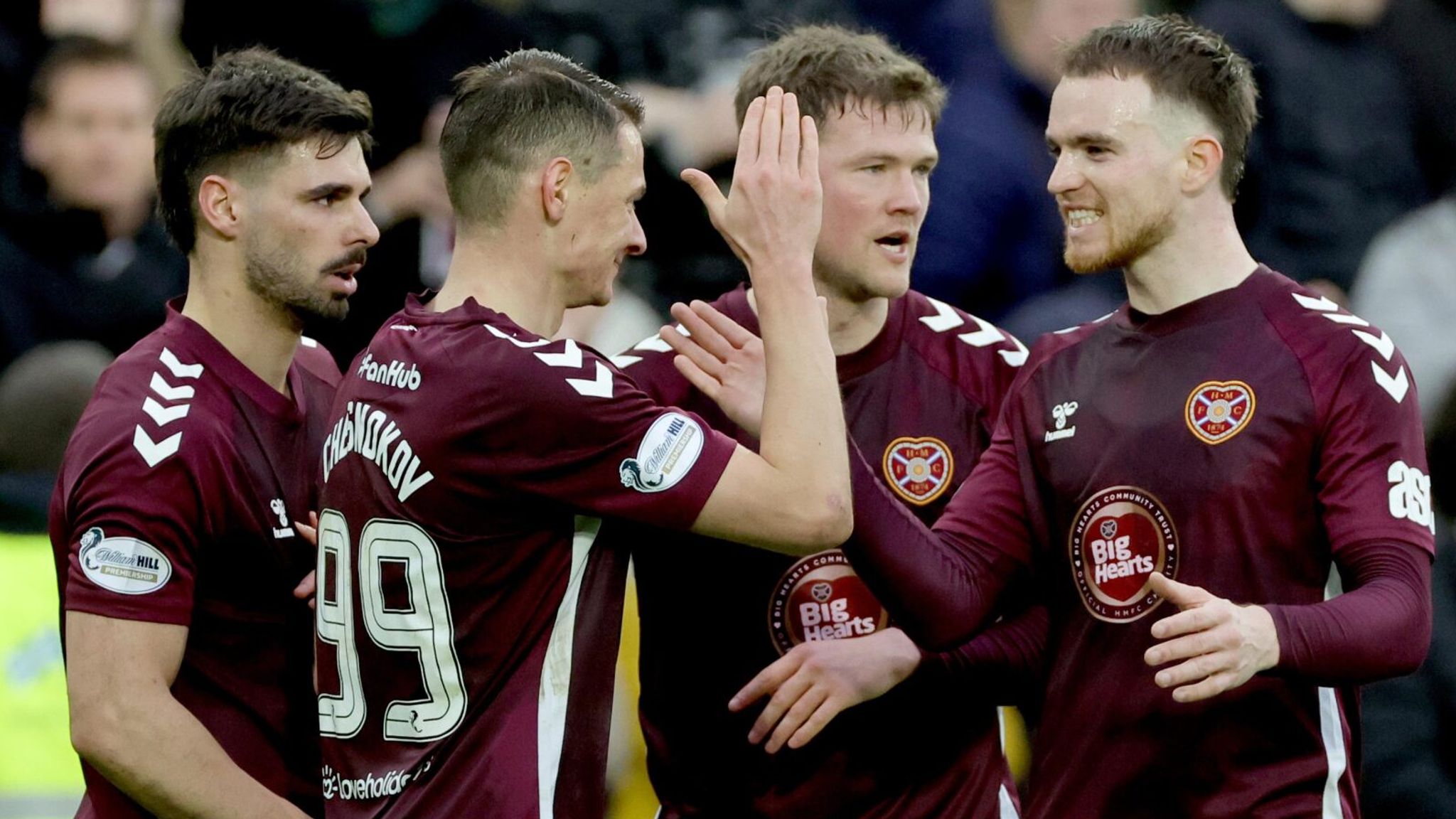 Chesnokov Strike Keeps Hearts Five Points Clear in Title Race